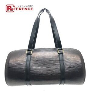 LOUIS VUITTON Soufflot Handbag Epi Electric Leather Black